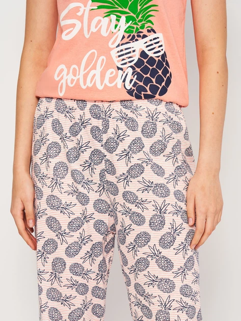 Піжама (футболка + штани) жіноча NOVITI PD001-W-01 XXL Різнокольорова (5905204314173) - зображення 6