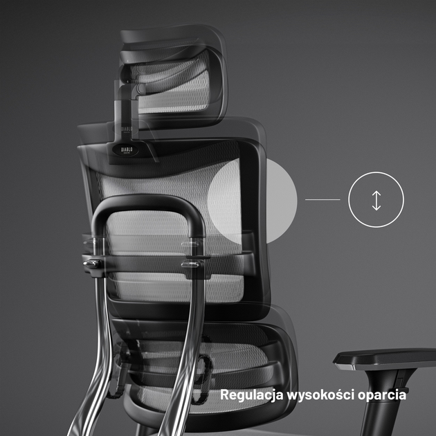 Крісло офісне ергономічне Diablo Chairs V-Master Black-White (5904405577172) - зображення 12