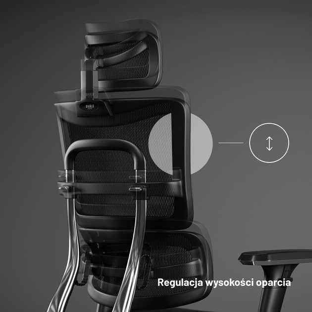Крісло офісне ергономічне Diablo Chairs V-Master Black (5902560334470) - зображення 9
