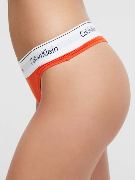 Majtki stringi damskie bawełniane Calvin Klein Underwear 0000F3786E1TD M Pomarańczowe (8720108759434) - obraz 2