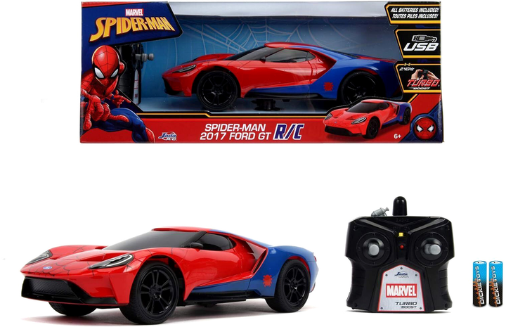 Машинка на радіокеруванні Jada Marvel Spiderman 2017 Ford GT 1:16 (4006333070389) - зображення 2