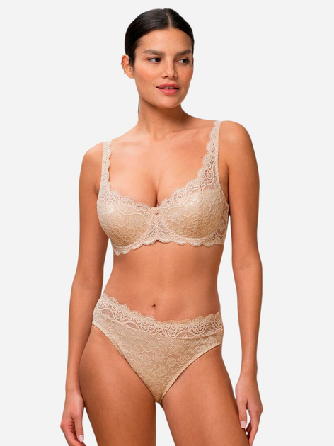 Biustonosz damski z fiszbinami z koronką Triumph 10166798 85D Beżowy (7613112815405) - obraz 7
