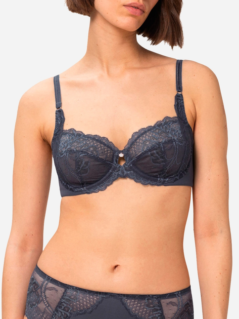 Biustonosz damski z fiszbinami z koronką Triumph 10209608 75B Szary (7613137807744) - obraz 3