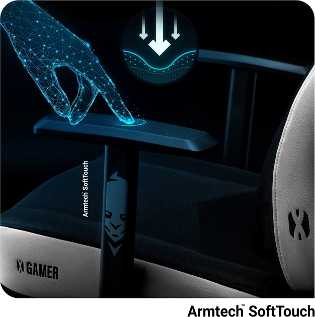 Fotel gamingowy Diablo X-Gamer 2.0 Normal Size Snow White (5902560337495) - obraz 9
