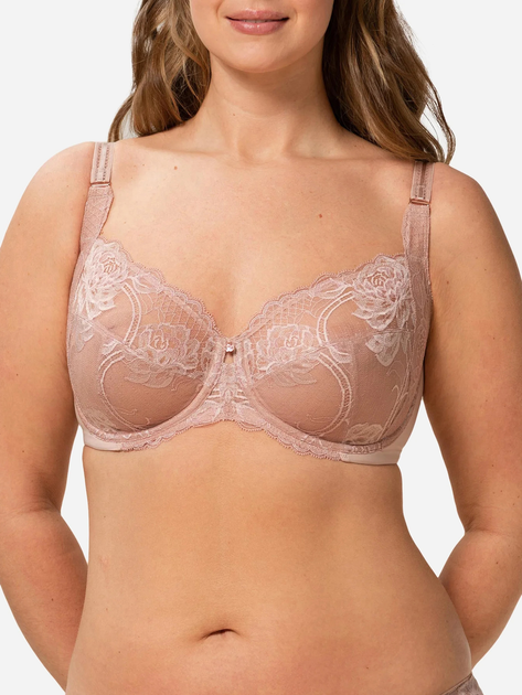 Biustonosz damski z fiszbinami z koronką Triumph 10209608 90G Różowy (7613137808376) - obraz 5