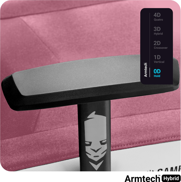 Ігрове крісло Diablo X-Gamer 2.0 Normal Size Marshmallow Pink (5902560338881) - зображення 8