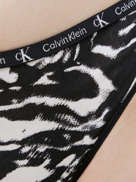 Набір трусиків сліпів жіночих бавовняних Calvin Klein Underwear 000QD3991E-BIK L 2 шт Чорний/Тигровий (8720107317758) - зображення 8