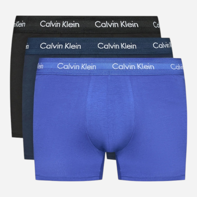 Набір трусів-боксерів чоловічих Calvin Klein Underwear 000NB1770A-4KU XL 3 шт Синій/Темно-синій/Чорний (8719115052737) - зображення 1