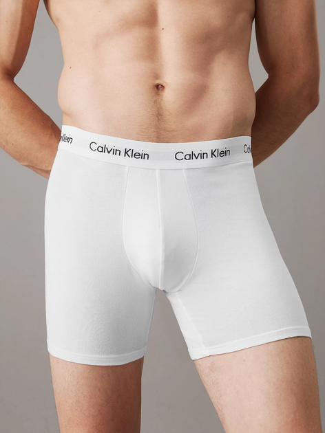 Набір трусів-боксерів чоловічих бавовняних Calvin Klein Underwear 000NB1770A-MP1 L 3 шт Сірий/Чорний/Білий (8719115052768) - зображення 4