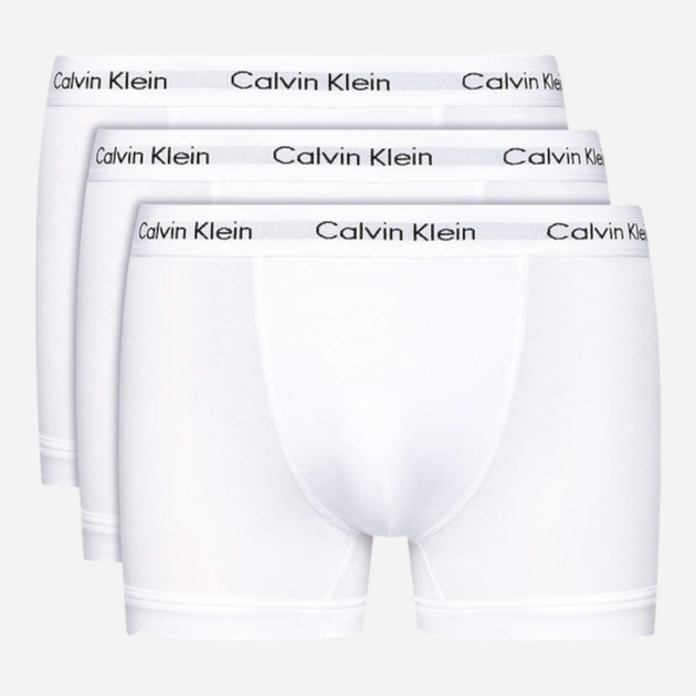 Zestaw majtek męskich typu bokserki bawełnianych Calvin Klein Underwear 0000U2662G-100 S 3 szt Biały (5051145189209) - obraz 1