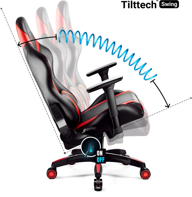 Fotel gamingowy Diablo X-Horn 2.0 King Size Black-Red (5902560336887) - obraz 6