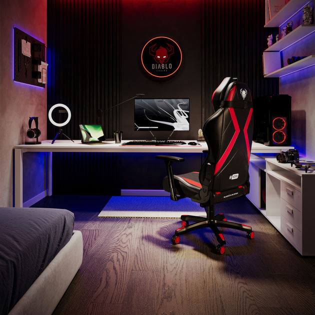 Fotel gamingowy Diablo X-Horn 2.0 King Size Black-Red (5902560336887) - obraz 18