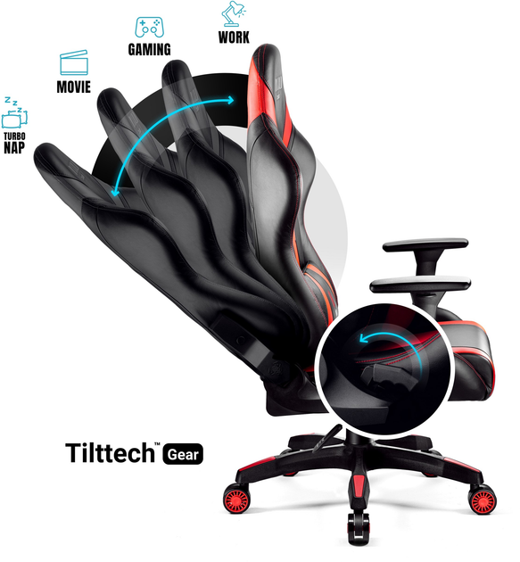 Fotel gamingowy Diablo X-Horn 2.0 Normal Size Black-Red (5902560337006) - obraz 7