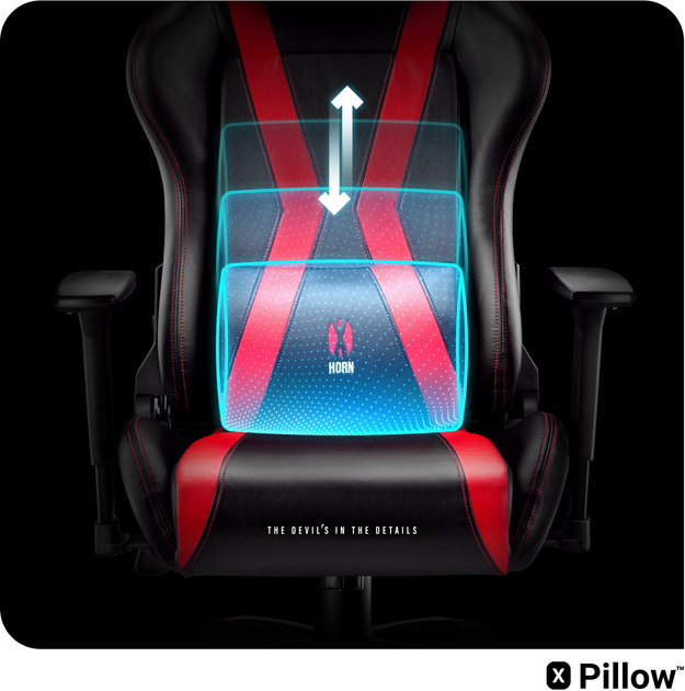 Fotel gamingowy Diablo X-Horn 2.0 Normal Size Black-Red (5902560337006) - obraz 15