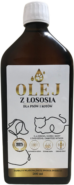 Witaminy dla psów i kotów Lab-V olej z łososia 500 ml (5903240466603) - obraz 1