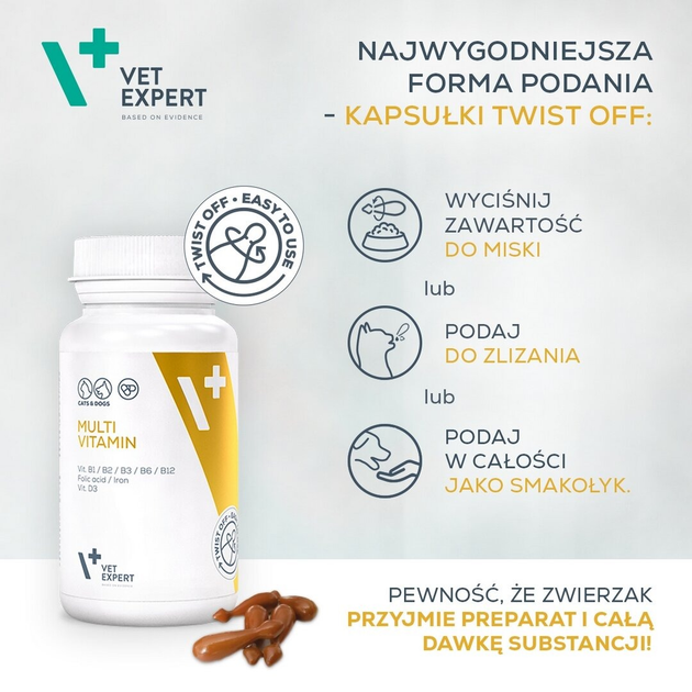 Добавки для собак та котів Vet Expert Multivitamin 30 капсул (5902414202047) - зображення 5