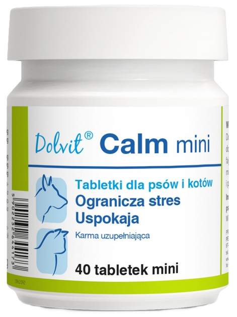 Tabletki dla psów i kotów Dolfos Dolvit Calm Mini uspokaja 40 tabletek (5902232644173) - obraz 1