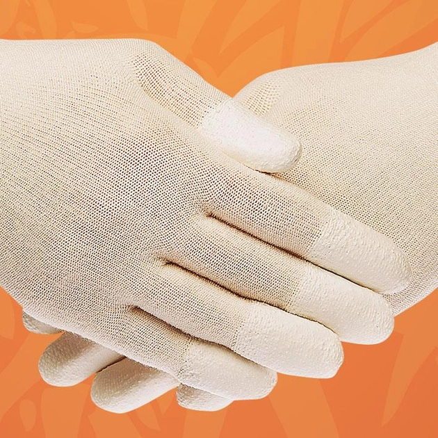 Подперчатки HANDYboo ROCKY при заболеваниях кожи рук L Белые - изображение 1