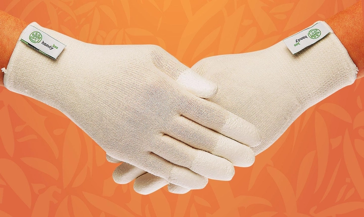 Подперчатки HANDYboo ROCKY при заболеваниях кожи рук L Белые - изображение 2