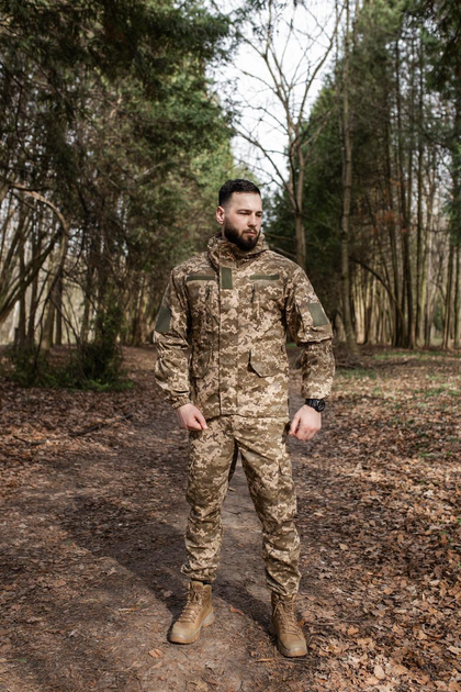 Тактичний Костюм Горка ЗСУ Піксель з велкро-панеллю під шеврон 48 р. - зображення 1