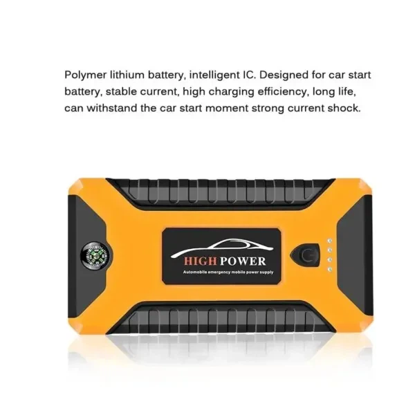 Пускозарядное автомобильное устройство Jumpstarter 27JX 12В/2А с аккумулятором на 99800mAh и фонарём ANS К - изображение 4