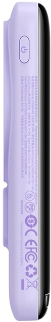 Powerbank Baseus Magnetic Bracket MagSafe 10000 mAh 20 W Purple (PPCX080005) - obraz 5