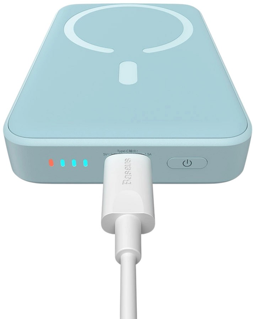 УМБ Baseus Magnetic Mini MagSafe 10000 мАг 20 Вт Blue (PPCX110103) - зображення 4