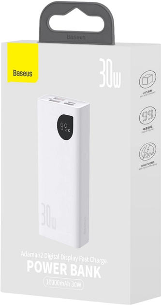 Powerbank Baseus Adaman2 30 W 10000 mAh White (PPAD080002) - obraz 16