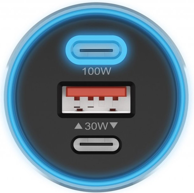 Ładowarka samochodowa Winner Group 2 x USB-C + 1 x USB-A 130 W Black (8591194117886) - obraz 2