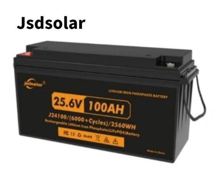 Аккумулятор LiFePo4 (литий железо фосфатный) Jsdsolar J24100 LiFePO4 24V (25,6V) - 100 Ah (2560Wh) (BMS 100A/100A) пластик - изображение 1