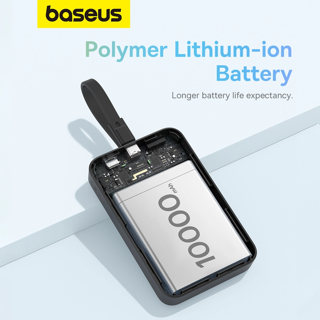 Powerbank Baseus Magnetic Mini MagSafe Lightning 10000 mAh 20 W Black (P10022109113) - obraz 11