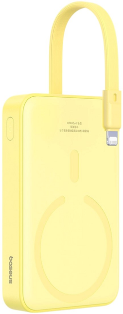 УМБ Baseus Magnetic Mini MagSafe Lightning 10000 мАг 20 Вт Yellow (P10022109Y23) - зображення 2