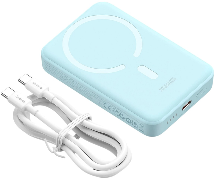 УМБ Baseus Magnetic Mini MagSafe 10000 мАг 30 Вт Blue (PPCX110203) - зображення 2