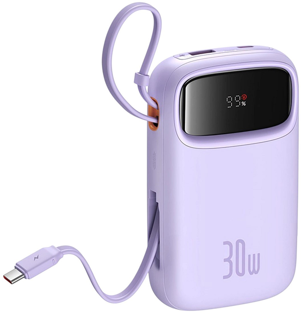 УМБ Baseus Qpow 2 USB-C 10000 мАг 30 Вт Purple (P10055008513) - зображення 5