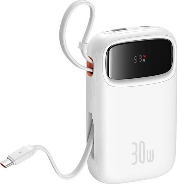 Powerbank Baseus Qpow 2 USB-C 10000 mAh 30 W White (P10055008213) - obraz 5