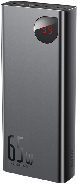 Powerbank Baseus Adaman Metal 20000 mAh 65 W Black (PPADM65-S) - obraz 3