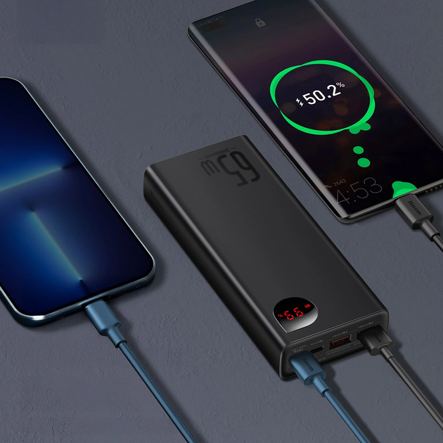 Powerbank Baseus Adaman Metal 20000 mAh 65 W Black (PPADM65-S) - obraz 8