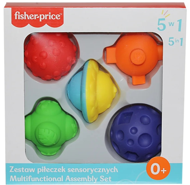  Piłeczki sensoryczne Fisher-Price CFF0973 5 szt (6970327702984) - obraz 1