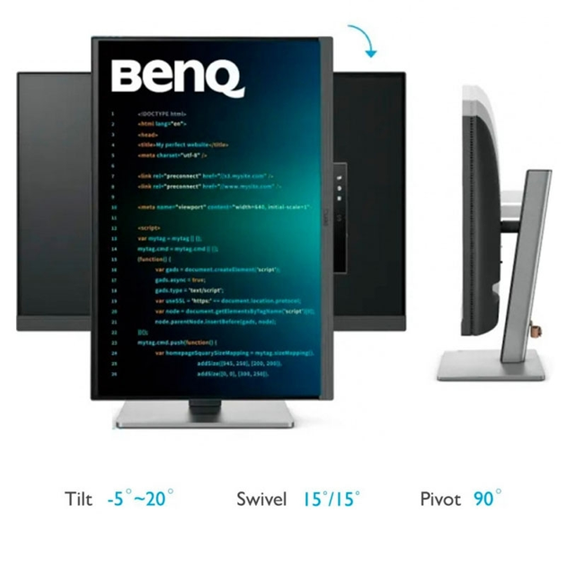 Монитор BenQ RD280U Metallic Grey профессиональный IPS 3840х2560 / 28.2" / 4W - изображение 2
