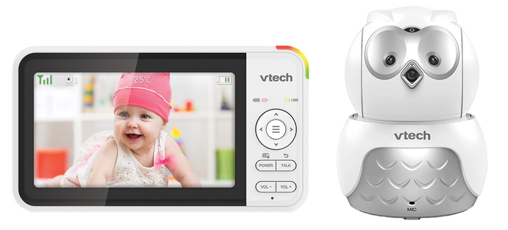 Niania elektroniczna Vtech BM-5550 z video 5 cala Sowa Biała (4897027123692) - obraz 1