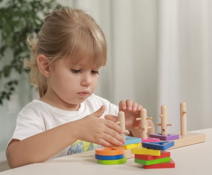 Пазли дерев'яні Viga Maze Геометричні фігури Montessori 50968 12 елементів (6934510509682) - зображення 7