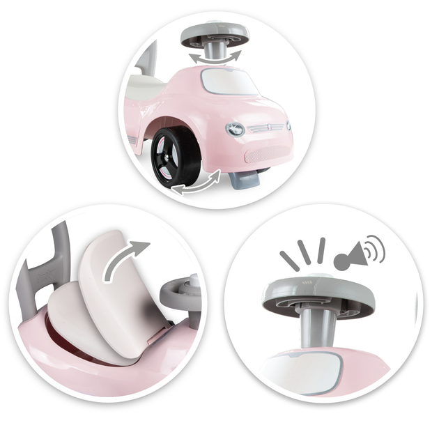 Толокар Smoby Toys 54 х 27 х 40 см рожевий (3032167205421) - зображення 5