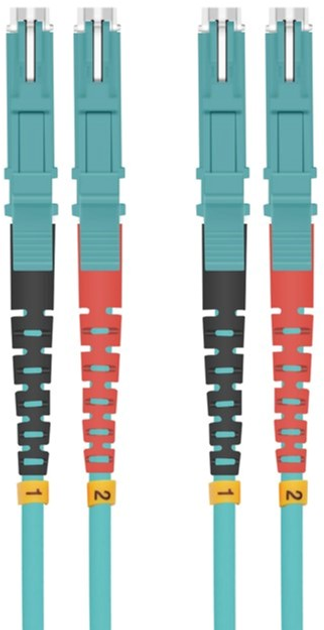 Patchcord światłowodowy Helos złącze dupleksowe E2000 (LSH) do E2000 (LSH) Wielokolorowy 2 m (4005938546824) - obraz 1