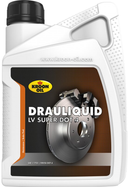 Тормозная жидкость Kroon Oil Drauliquid LV Super Dot 4, 1 л (33820 ...