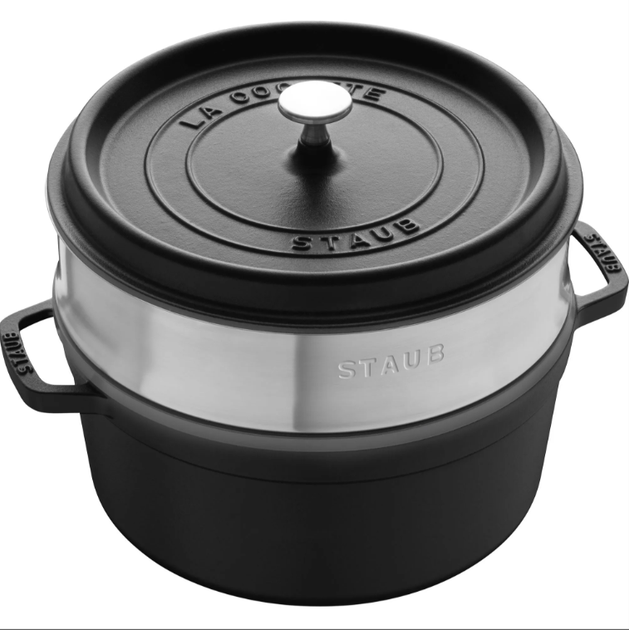 Garnek żeliwny Staub La Cocotte z wkladem czarny 5.2 l (3272340000652) - obraz 1