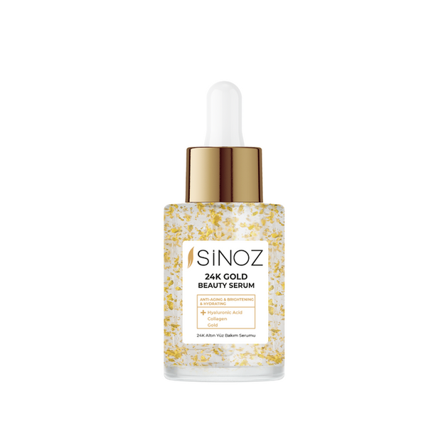 Сироватка для обличчя SINOZ з 24-каратним золотом 24K Gold Beauty 30 мл - Фото 1 Сироватка для обличчя SINOZ з 24-каратним золотом 24K Gold Beauty 30 мл - изображение 1