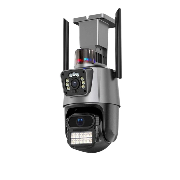 Вулична охоронна поворотна WIFI камера Dual Lens Zoom 8MP сирена, зум, iCSee віддаленим доступом онлайн - Фото 6 Вулична охоронна поворотна WIFI камера Dual Lens Zoom 8MP сирена, зум, iCSee віддаленим доступом онлайн - зображення 6