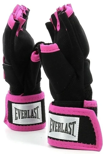 Бинт-перчатки Everlast EverGel Hand Wraps (P00000737) Black/Pink M/L - изображение 4