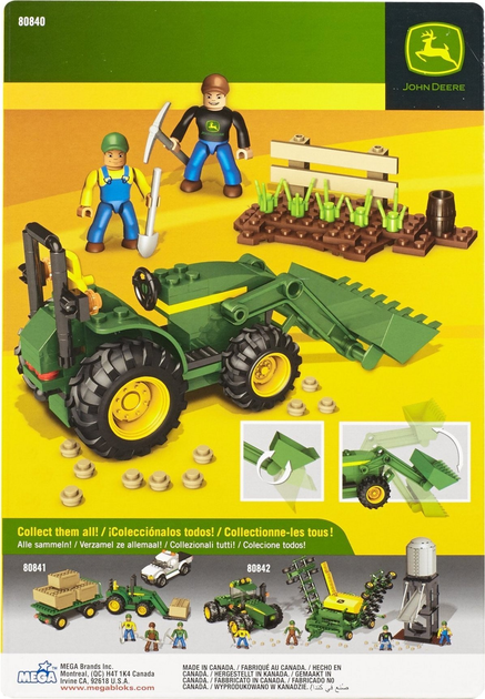 Zestaw klocków Mega Bloks John Deere Farm Tractor 119 elementów (0065541808409) - obraz 4