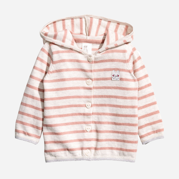 Кардиган детский H&M 5116946ral 68 см Белый с розовым (PS2030000293773) - изображение 1